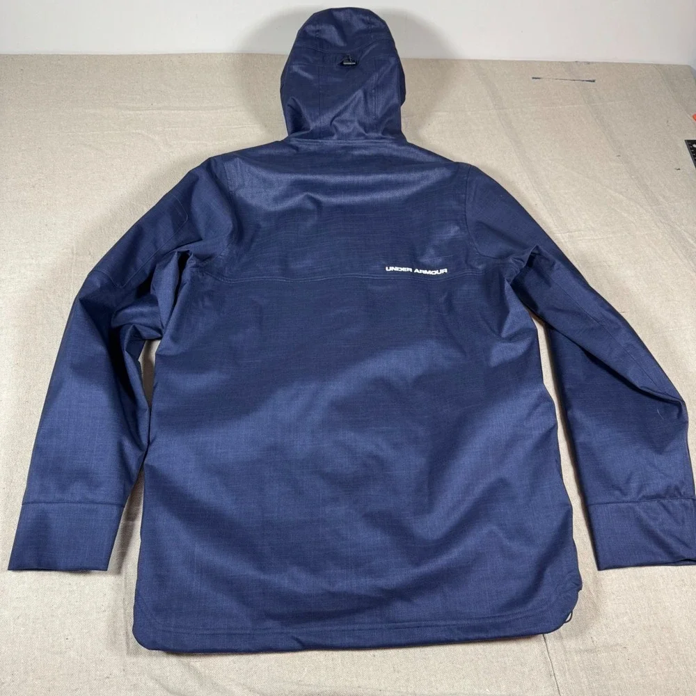 Under Armour Jacket Mens Medium Navy USA Bobsled Skeleton ColdGear Hood